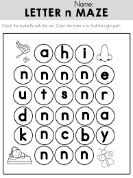 Letter N Maze Part Of The Alphabet Adventures Letter N Packet Letter N Worksheet Letter Worksheets For Preschool Letter N Activities