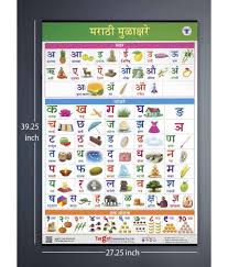 Marathi Mulakshare Chart For Kids Marathi Alphabet And Numbers Perfect For Homeschooling Kindergarten And Nursery Children 39 25 X 27 25 Inch