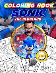 Sonic x, the anime character. Sonic The Hedgehog Coloring Book Sonic 2020 Movie Coloring Book For Kids Featuring Amazing Unofficial Images Amazon Co Uk Miller Renee 9798669007096 Books