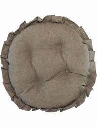 Se l'arredamento shabby chic prevale nella vostra casa, ogni complemento d'arredo dovrà essere intonato a questo particolare stile. Cuscino Sedia Rotondo Tinta Unita Con Laccetti Made In Italy