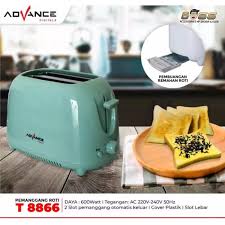 Alat panggang bakar pemanggang panggangan elektrik roti oven sandwich maker advance. Pemanggang Roti Advance Toaster T 8866 Shopee Indonesia