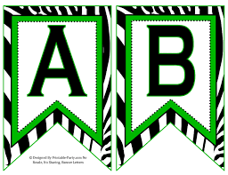 We have seven different sets of free printable party flag decorations — each set containing 26 letters of the alphabet, numerals 0 through 9, some punctuation, and a blank flag. Small Swallowtail Printable Banner Letters A Z Numbers 0 9 Th St Rd Nd