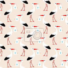 Die app ist damit eine einfache und schnelle alternative zur einsendung von schriftstücken auf dem postweg. Nahtloses Baby Muster Storch Junge Beige Leinwandbilder Bilder Geschenkpapier Vogel Schnuller Myloview De