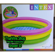 Kolam renang anak intex tanpa pompa snapset pool 58477: Kolam Renang Intex 147 Cm 1 47 Meter X 33 Cm Ukuran Besar 3 Ring Shopee Indonesia