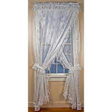 Ellis Curtain Beverly Lace Ruffled Priscilla Curtain Panel Set Of 2 Priscilla Curtains Panel Curtains Curtains