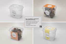 01 Clear Container Packaging Mockups Packaging Mockup Plastic Food Containers Food Mockup