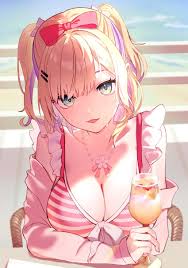 natsui3, vspo!, kurumi noah, 1girl, beach - Anime R34