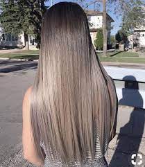 Grey Straight Haircolor Hair Styles Brown Hair Balayage Long Hair Styles