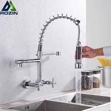You'll receive email and feed alerts when new items arrive. Wall Mount Spring Basin Kitchen Faucet Pull Down Hot Cold Water Kitchen Sink Mixer Tap Dual Handle Two Swivel Spout Basin Tap Basin Faucets Aliexpress