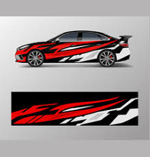 Some automotive stickers are die cut from premimun exterior vinyl (no background) while others are digitally printed with uv resistant inks on white adhesive vinyl. Racing Car Decal Vector Images Over 6 800