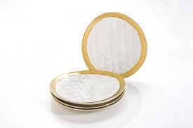 Add to favorites 4 antique hand painted dessert plates signed mz altrohlau cmr czechoslovakia marysnew2uvintage 5 out of 5 stars (45) $ 34.99. Yedi Quilted Collection Gold Dessert Plates Set Of 4 Shop Gifts Gold Dessert Plates Near Beverly Hills