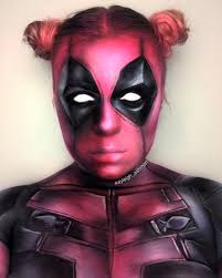 Collection by face painting by cindy. Pink Deadpool Bodypaint Makeup By Kayleigh Ashman Deadpool Halloween Costume Deadpool Halloween Deadpool Costume