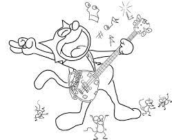 You could also print the picture by clicking the print button above the image. Felix The Cat Playing A Guitar Coloring Picture Felix The Cats Coloring Pictures Coloring Pages