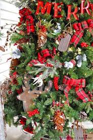 Black And White Buffalo Check Ribbon Michaels Rustic Plaid Farmhouse Cabin Christmas Tree Michaels Dream Tree Challenge 2015 Kara S Party Ideas Plaid Christmas Decor Christmas Decorations Christmas Decorations Rustic