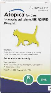 Atopica Cyclosporine Oral Solution For Cats 100 Mg Ml 5 Ml