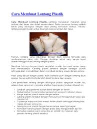 Liputan6.com, jakarta cara membuat lontong yang enak dan pulen di rumah bisa menggunakan alat sederhana dan bahan yang mudah untuk didapatkan. Cara Membuat Lontong Plastik