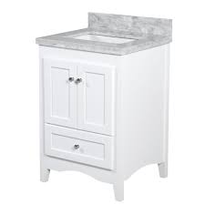 24 inch vanity bathroom with ceramic, stone and glass sink. Abbey 24 Shaker Style Bathroom Vanity With Carrara Marble Top Kitchenbathcollection