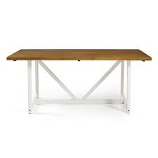 1 anton solid wood 72 dining table and 2 anton solid wood dining benches. Walker Edison 72 Farmhouse Trestle Solid Wood Dining Table White Bbw72brswro Best Buy