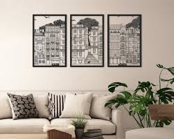 Panorama Large Metal Wall Art Metal Wall Decor City Wall Etsy Large Metal Wall Art City Wall Art Frame Wall Decor