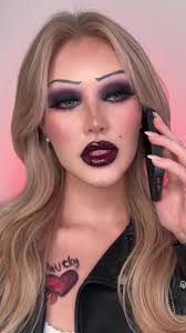 Tiffany Ray Chucky's Bride Makeup Look for Halloween