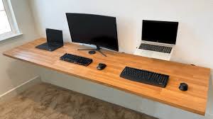 Make your own small custom sized sitting or standing desk with just 3 ikea pieces and a couple not many desks work properly with a corner missing. Building An Ikea Floating Desk Setup Youtube