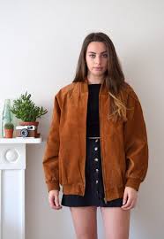 Black And Orange Bomber Jacket Womens 90s Vintage Rust Brown Oversized Suede Bomber Jacket Ica Vintage Vintage Jacket Outfit Suede Bomber Jacket Brown Jacket Outfit