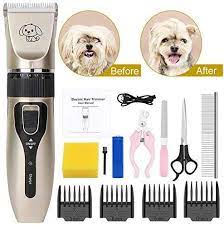 Ourwarm Dog Grooming Kit Low Noise Dog Cat Rabbit Hair Clippers Rechargeable Dog Trimmer Cordless Professional Pet Hair Trimmer With Comb Guides For Dogs Cats Dog Grooming Dog Grooming Clippers Dog