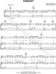 Brian Mcknight Nobody Sheet Music In G Major Transposable Download Print Sku Mn0209770