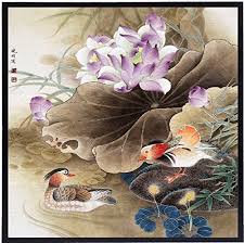 Having the proper feng shui in the bedroom can help your romantic life as well as your ability to rest and to feel in control. Inkwash Chinese Flower Landscape Painitng Of Feng Shui Mandarin Ducks Painting For True Love Activate Relationship Art Wall Artwork For Office Bedroom Living Room Ready To Hang 13 X13 Buy Online In Botswana