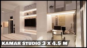 Kamar tidur minimalis merupakan ide desain yang digunakan untuk menciptakan ruangan dengan desain minimalis. Desain Kamar Tidur 3 X 4 5 M Di Dalam Apartemen Tipe Studio Youtube