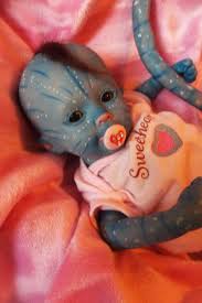 Reborn Made To Order Sleeping Preemie Size Avatar Baby Alien Doll Ooak Vinyl Custom Newborn Mythical Fantasy Avatar Baby Doll Avatar Babies Baby Dolls