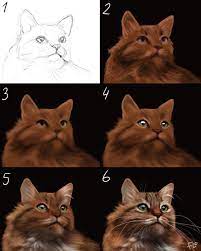 Draw in three to four short vertical lines on each of the cat's paws for its toes. Video Tutorial Painting A Cat Art With Flo On Patreon Digital Art Beginner Digital Painting Tutorials Digital Art Tutorial Beginner