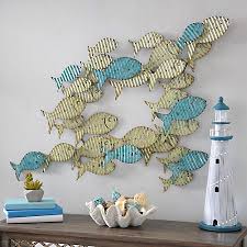 Free shipping on eligible items. Blue And Yellow School Of Fish Metal Wall Plaque Kirklands Fish Wall Art Fish Wall Decor Fishing Decor