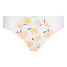 Generous Coton Bio Women S Cotton Polka Dot Swiss Lace And Tulle Briefs With Peach Print