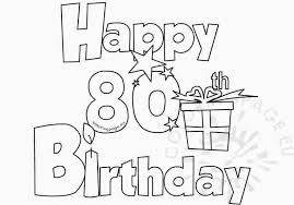 Happy Birthday Grandma Printable Coloring Card Happy 80th Birthday Coloring Pages Birthday Coloring Pages Happy Birthday Coloring Pages Happy 80th Birthday