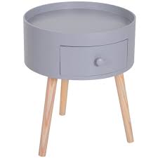 Un large choix à portée de main ! Dunedesign Table Dappoint Scandinave 40x45cm Blanche Table De Chevet Ronde Table Basse En Bois Bouts De Canape Tucsi Cuisine Et Maison