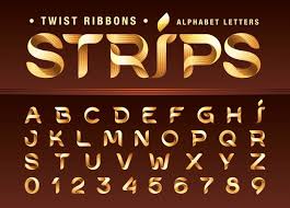 Vector colorful alphabet made of plastic rounded overlaping shapes with realistic shadows. Free Vector Origami Shapes Alphabet