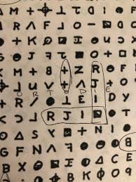 Z340 Note My Friends And I Are Spending Our Saturday Night Trying To Solve The Z340 My Friend Noted The Symbols R Oteid And Backwards And With Some Solving It Reads Or To