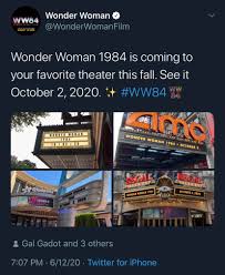 That date shifted to august and then to october. Wonder Woman 1984 Got Delayed For The 6th Time New Date Is October 2 2020 Wonderwoman