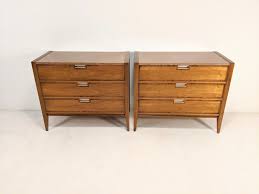Vintage mid century modern mcm tapered hardwood table legs w/ hardware new 18. Mid Century Modern Walnut Petite Dressers By Basic Witz Furniture Epoch