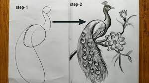 Drawing a peacock cartoon peacock drawing draw peacock feathers step. How To Draw A Peacock Step By Step Easy Peacock Drawing How To Draw A Peacock By Pencil Sketch Youtube