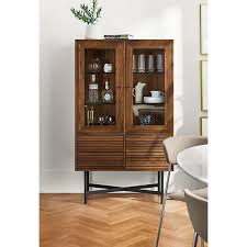 Adrian Glass Door Cabinet Modern Bar Cabinets Carts Modern Dining Room Kitchen Furniture Room Board In 2020 Glass Cabinet Doors Cabinet Decor Storage Cabinets