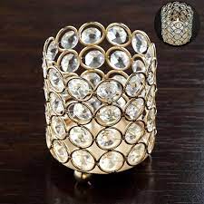Read reviews for mercury glass votive holders by ashland® élégance™. 4 Tall Gold Exquisite Votive Tealight Crystal Candle Holder Tableclothsfactory