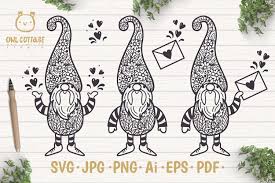 Let your heart float with these valentine hearts balloons free svg files! Valentine Gnomes Svg Valentine S Day Svg Gnome With Flor 414606 Cut Files Design Bundles