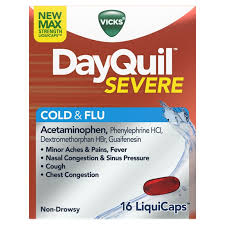 Dayquil Severe Cough Cold Flu Daytime Relief Liquicaps