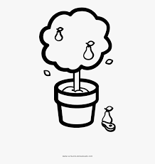 If your child loves interacting. Pear Tree In A Pot Coloring Page Arbol En Maceta Para Colorear Hd Png Download Kindpng