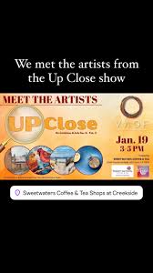 We had a wonderful Meet the Artists event at @thecoffeeshopatcreekside for  the “Up Close” show. This exhibit is