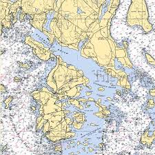 Maine Nautical Chart Decor