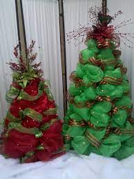 Deco Mesh Christmas Trees Mesh Christmas Tree Christmas Diy Christmas Wreaths Diy