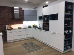 Ex Display Nolte Carisma Lack In White Emerald And Papyrus Grey With Worktops The Used Kitchen Company Kitchen Company Wall Unit Sink Units